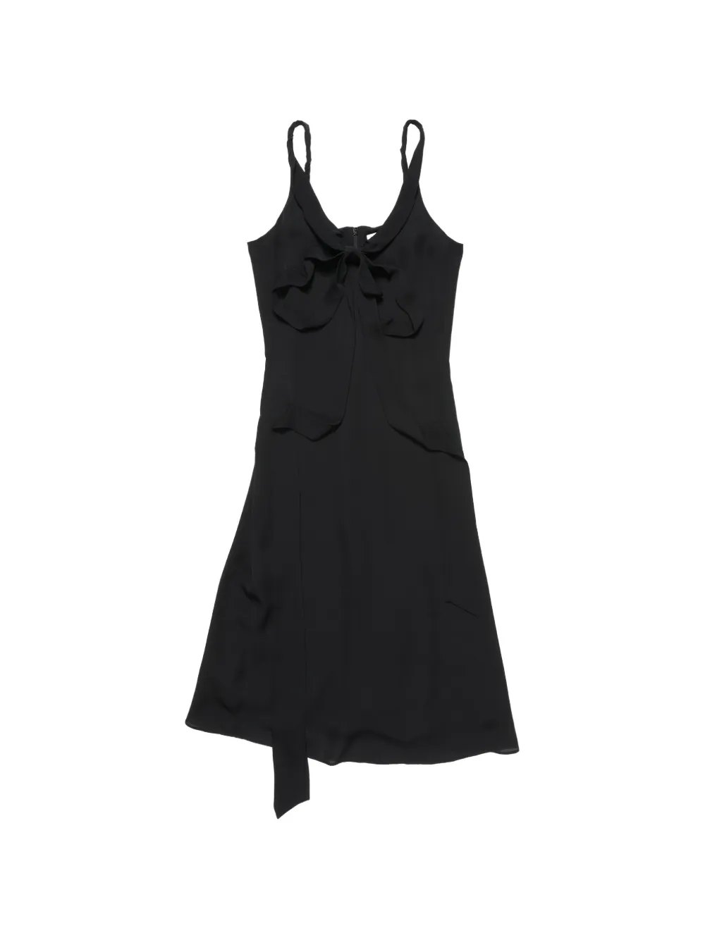 Acne Studios bow-detail silk midi dress - Black