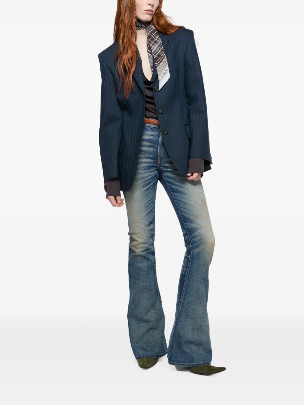 Acne Studios Getailleerde jeans 2025F Blauw