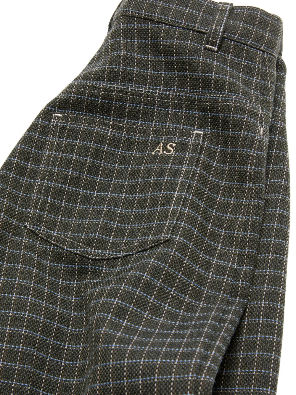Acne Studios Geweven broek van wolblend Groen