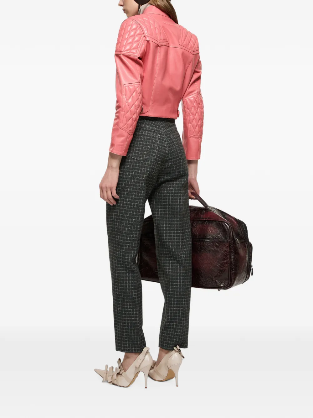 Acne Studios Geweven broek van wolblend Groen