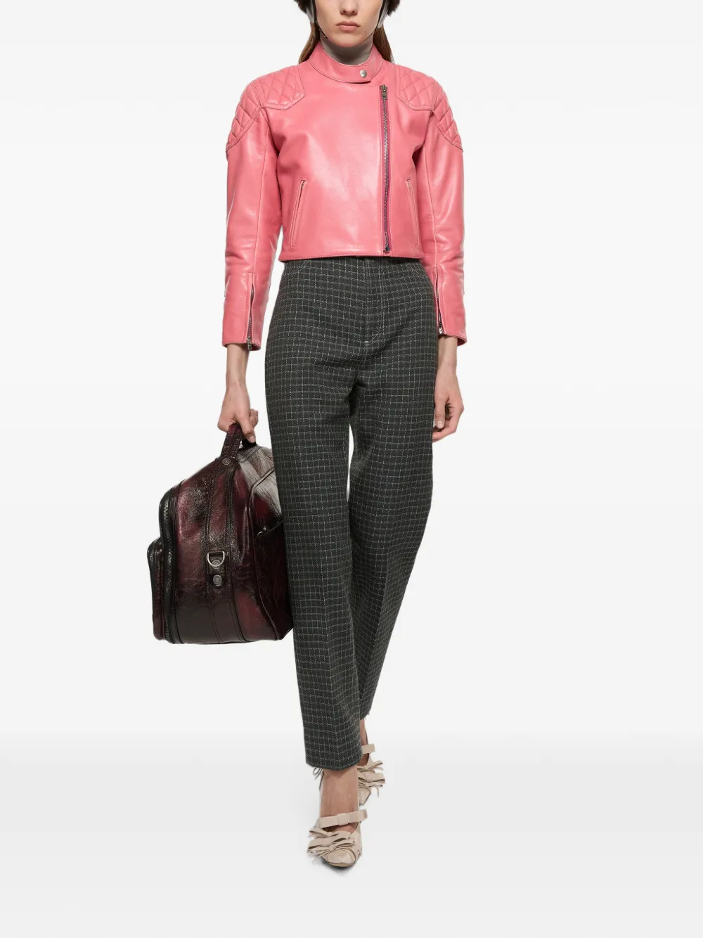 Acne Studios Geweven broek van wolblend Groen