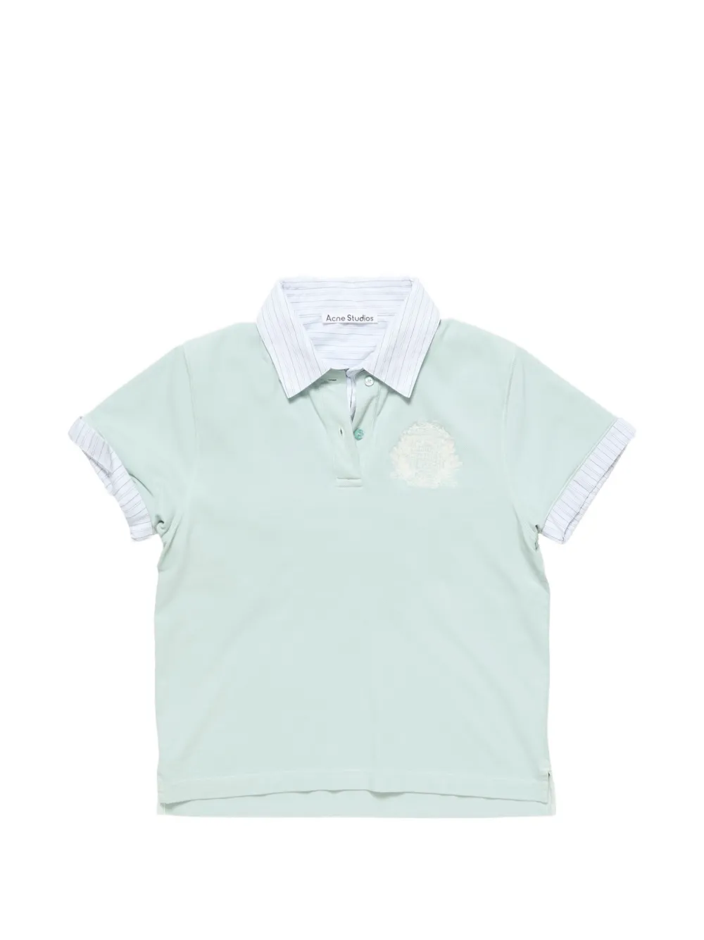Acne Studios logo-embroidered polo shirt - Verde