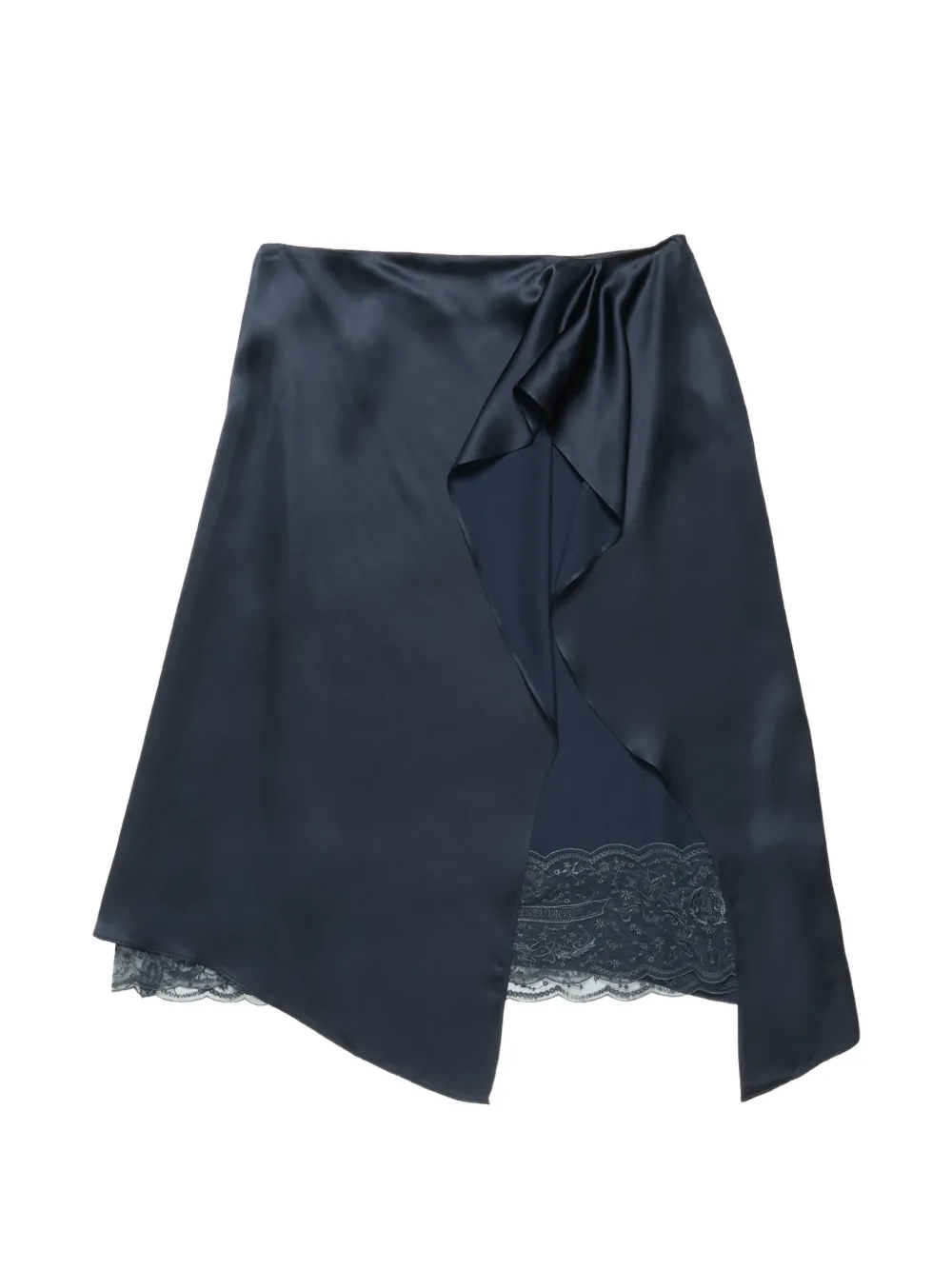 Acne Studios layered satin skirt - Blu