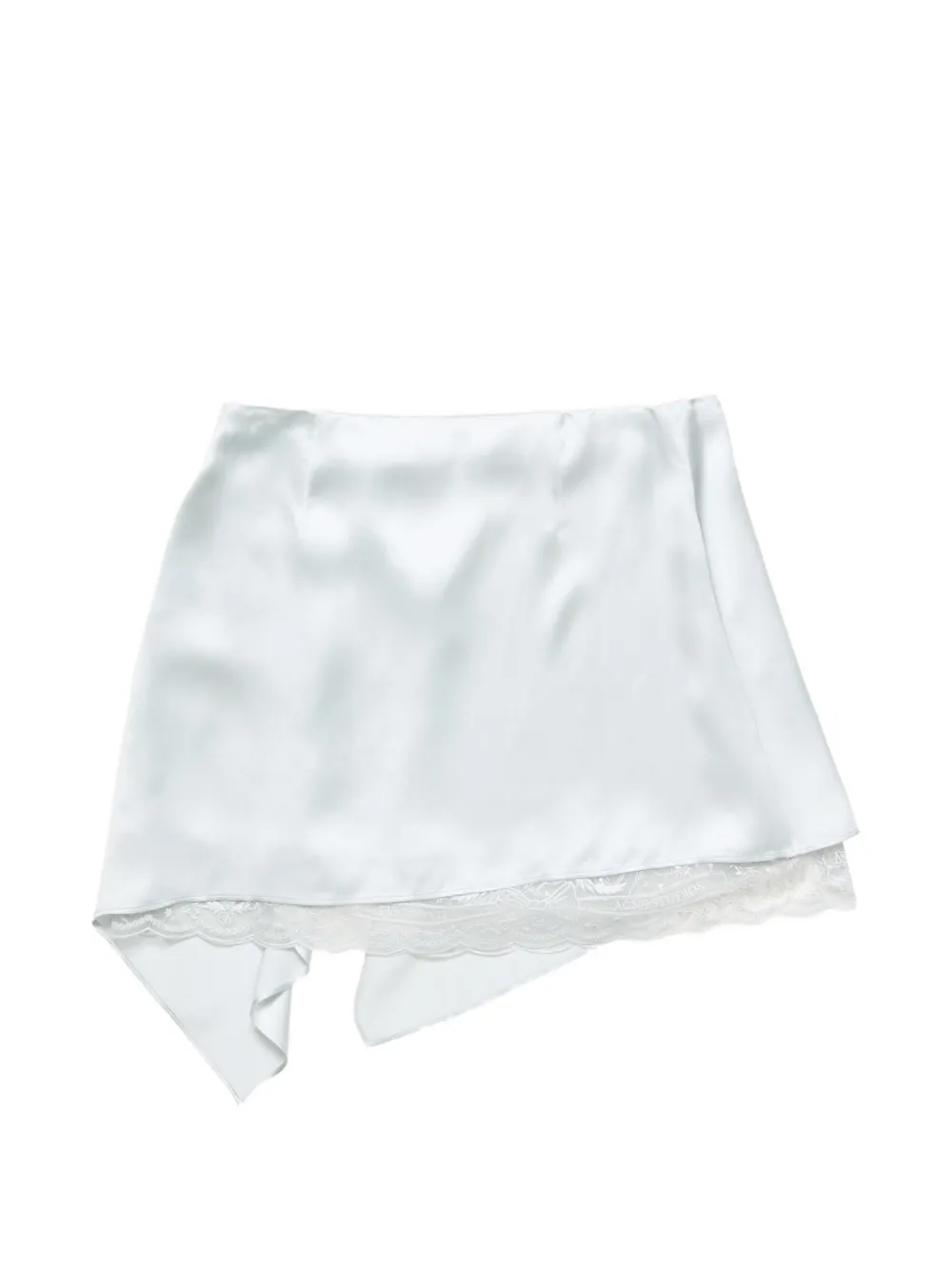 Acne Studios ruffled satin skirt - Blu