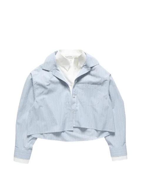 Acne Studios striped layered-effect shirt