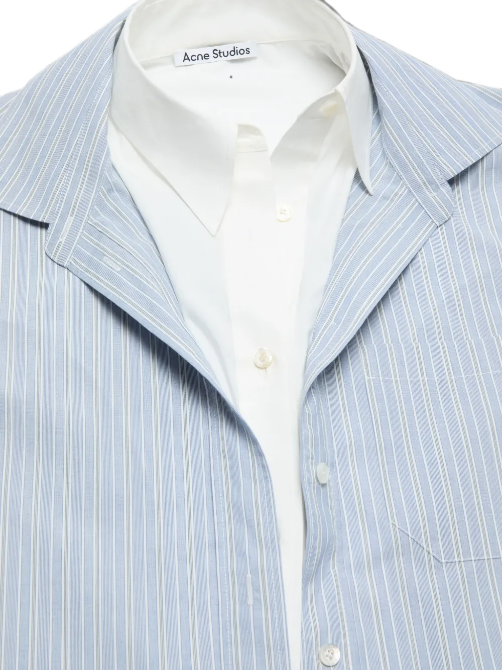 Acne Studios Gestreept T-shirt met gelaagd effect Blauw