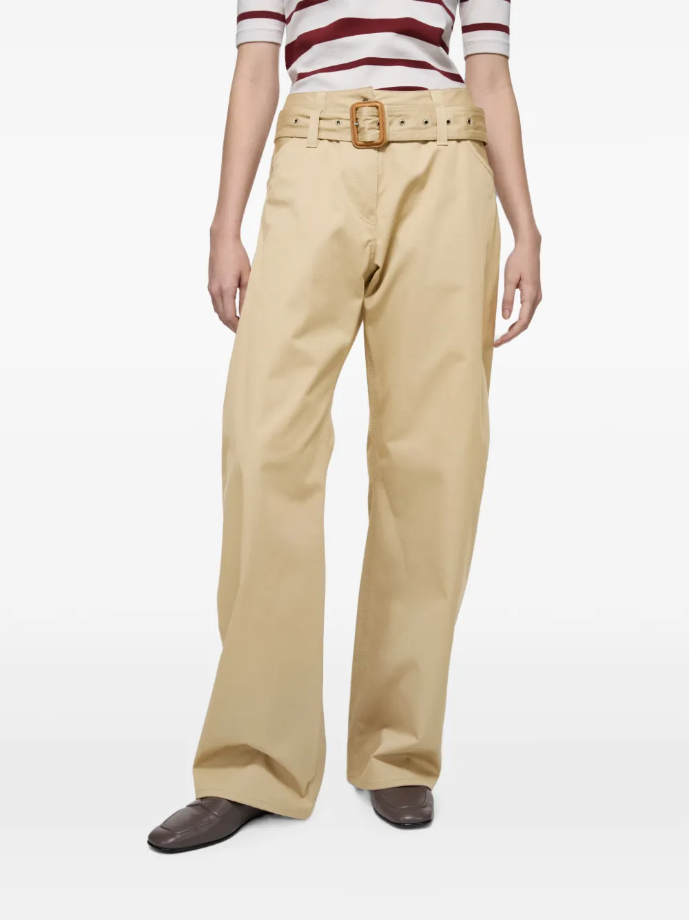 Acne Studios Twill broek met ceintuur Beige