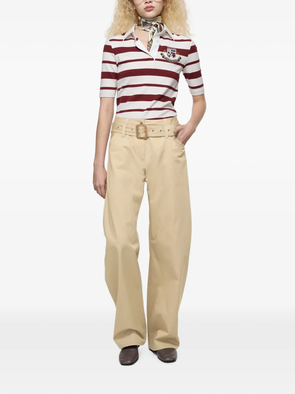 Acne Studios Twill broek met ceintuur Beige