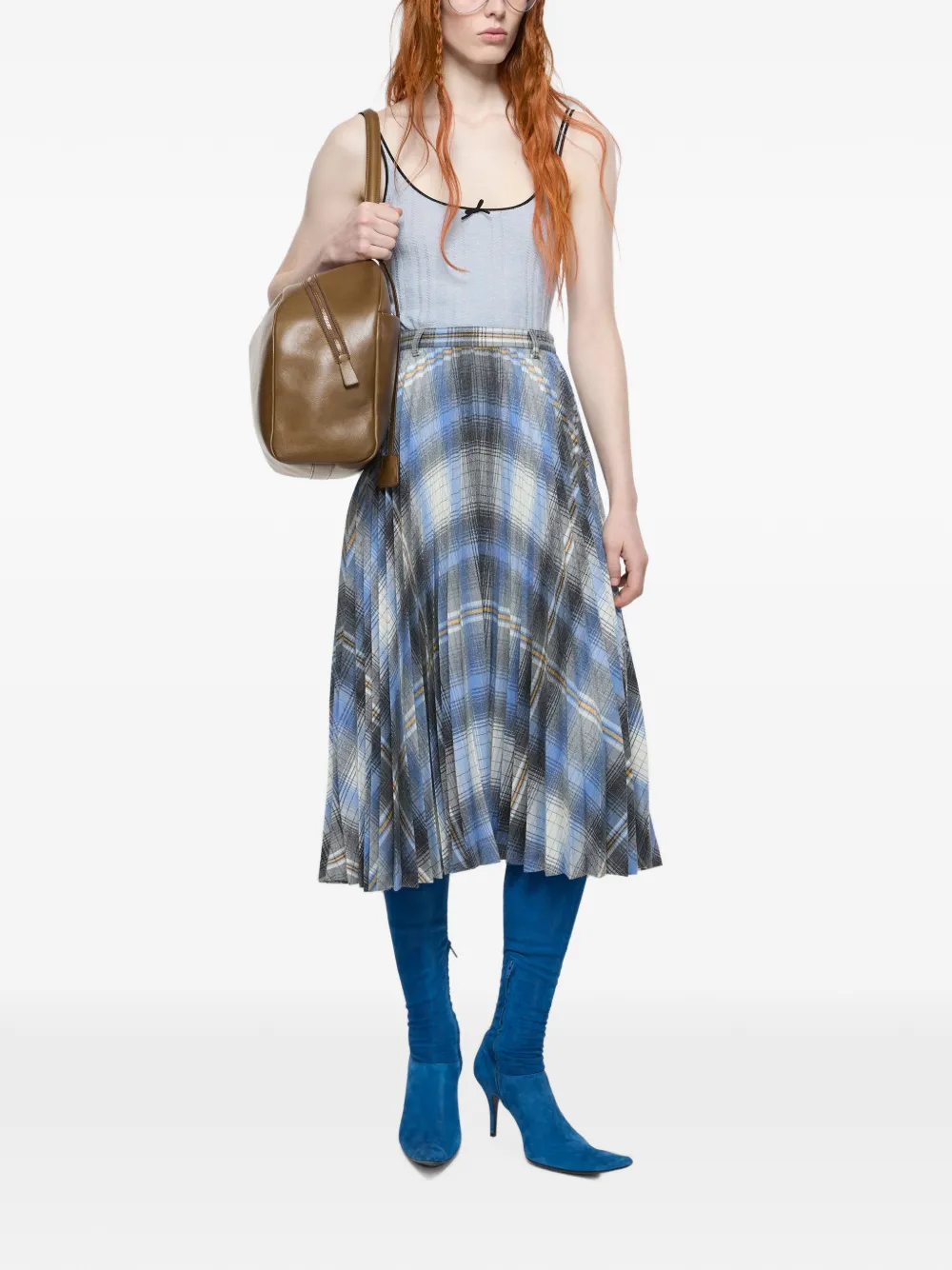 Acne Studios Gebreide zijden tanktop Blauw
