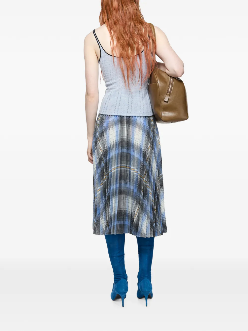 Acne Studios Gebreide zijden tanktop Blauw