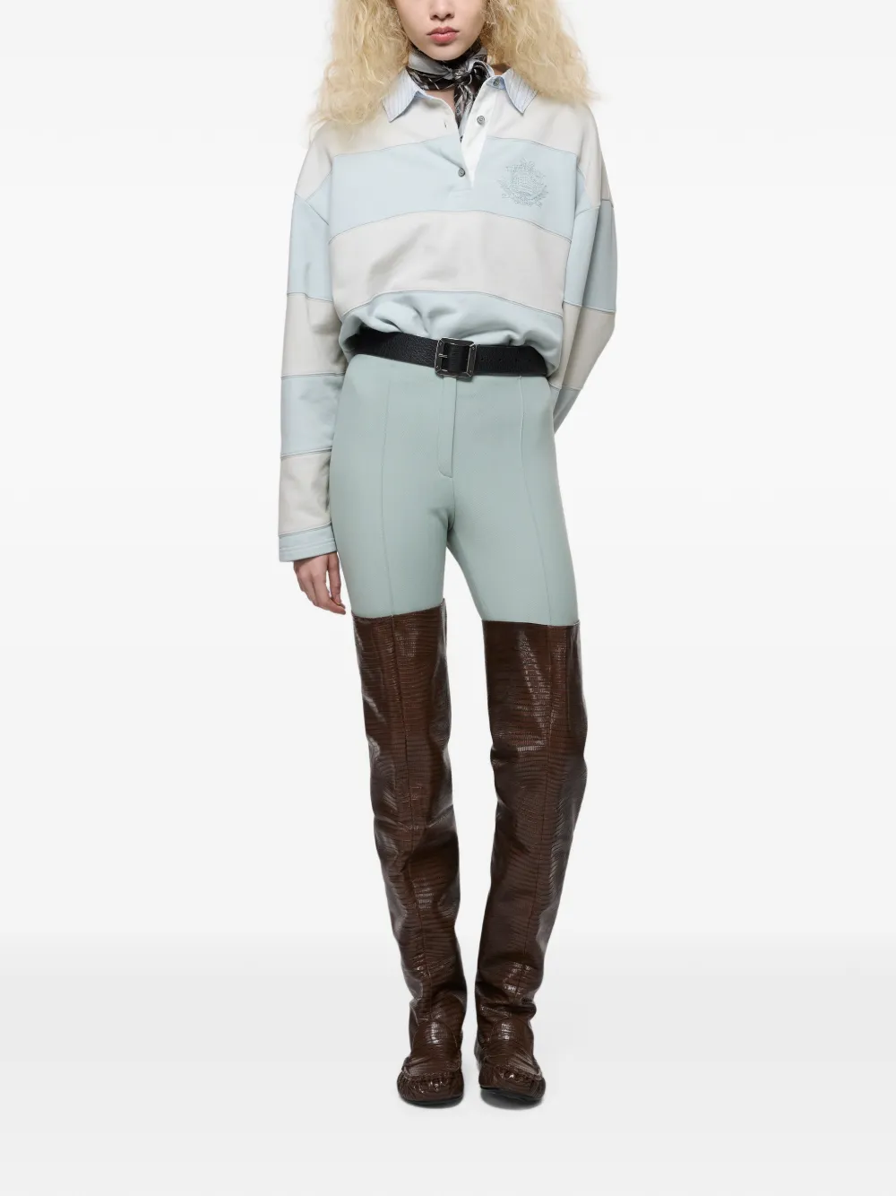 Acne Studios Gestreepte polosweater Blauw