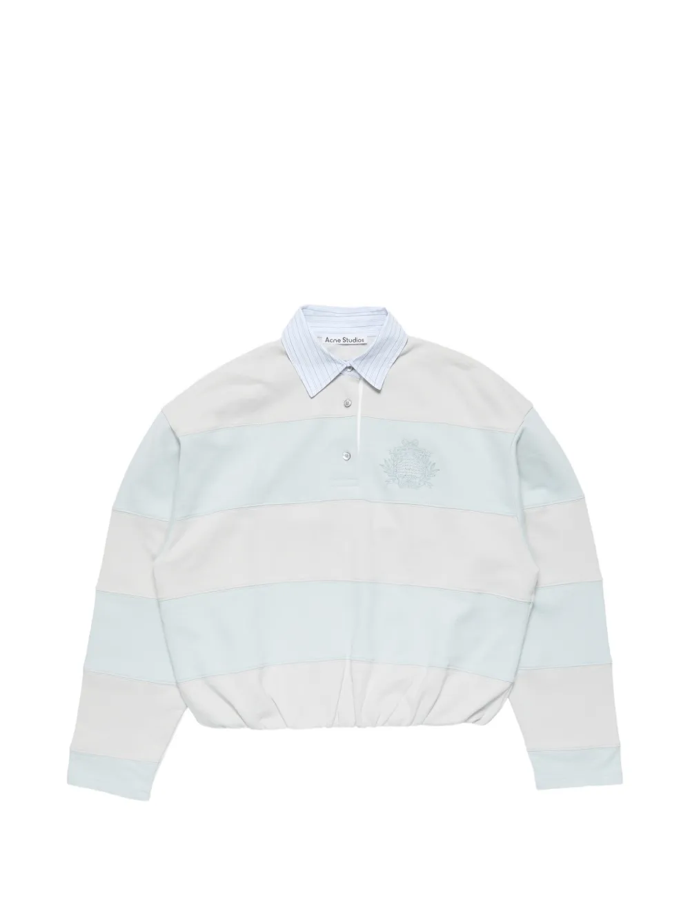 Acne Studios striped polo sweatshirt - Blu