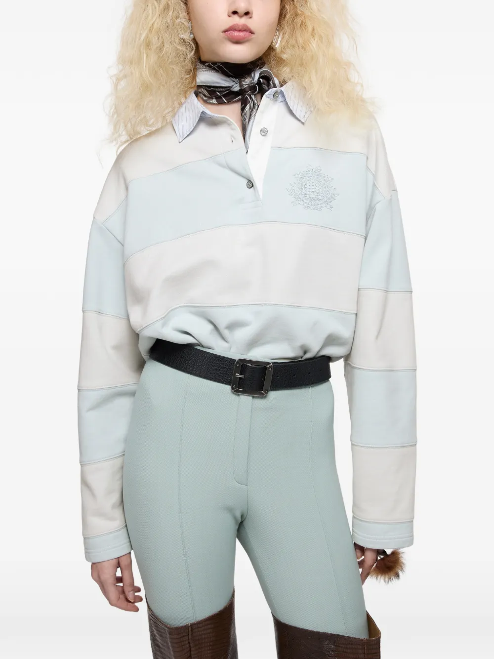 Acne Studios Gestreepte polosweater Blauw