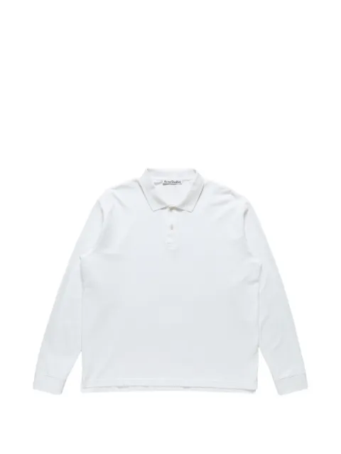 Acne Studios logo-print long-sleeve polo shirt