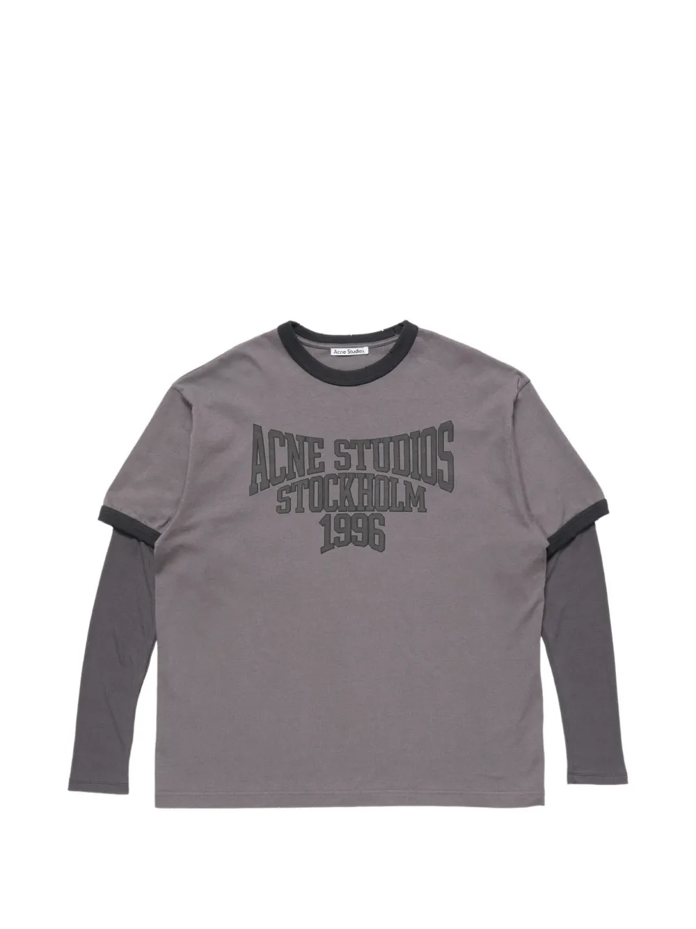 Acne Studios Gelaagd T-shirt met print Grijs