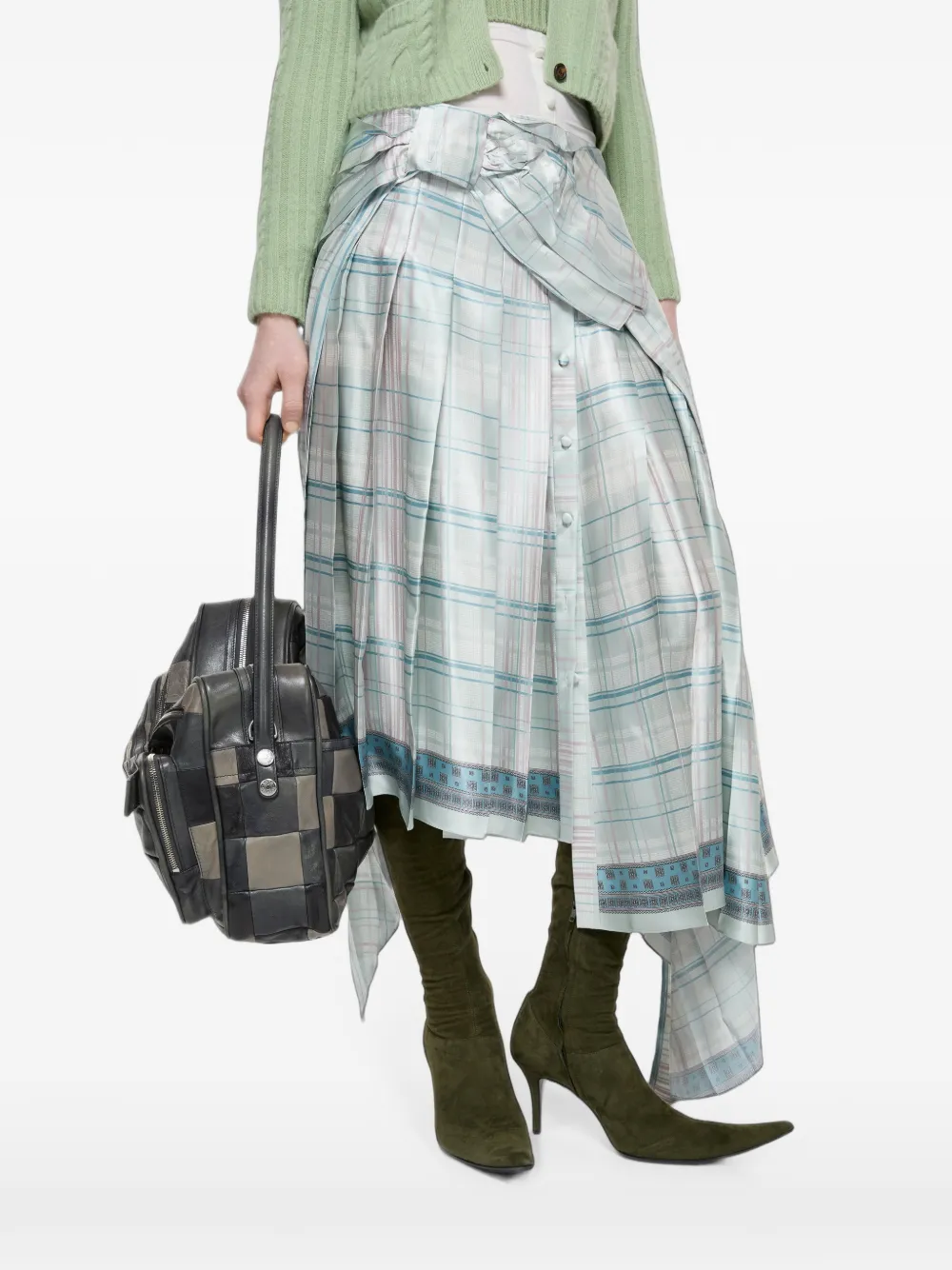 Acne Studios Zijden rok met strik Blauw