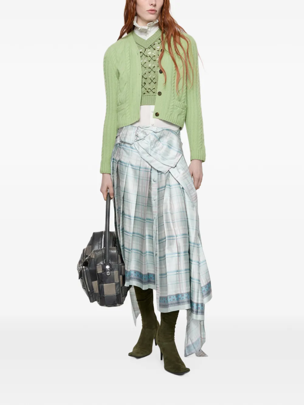 Acne Studios Zijden rok met strik Blauw