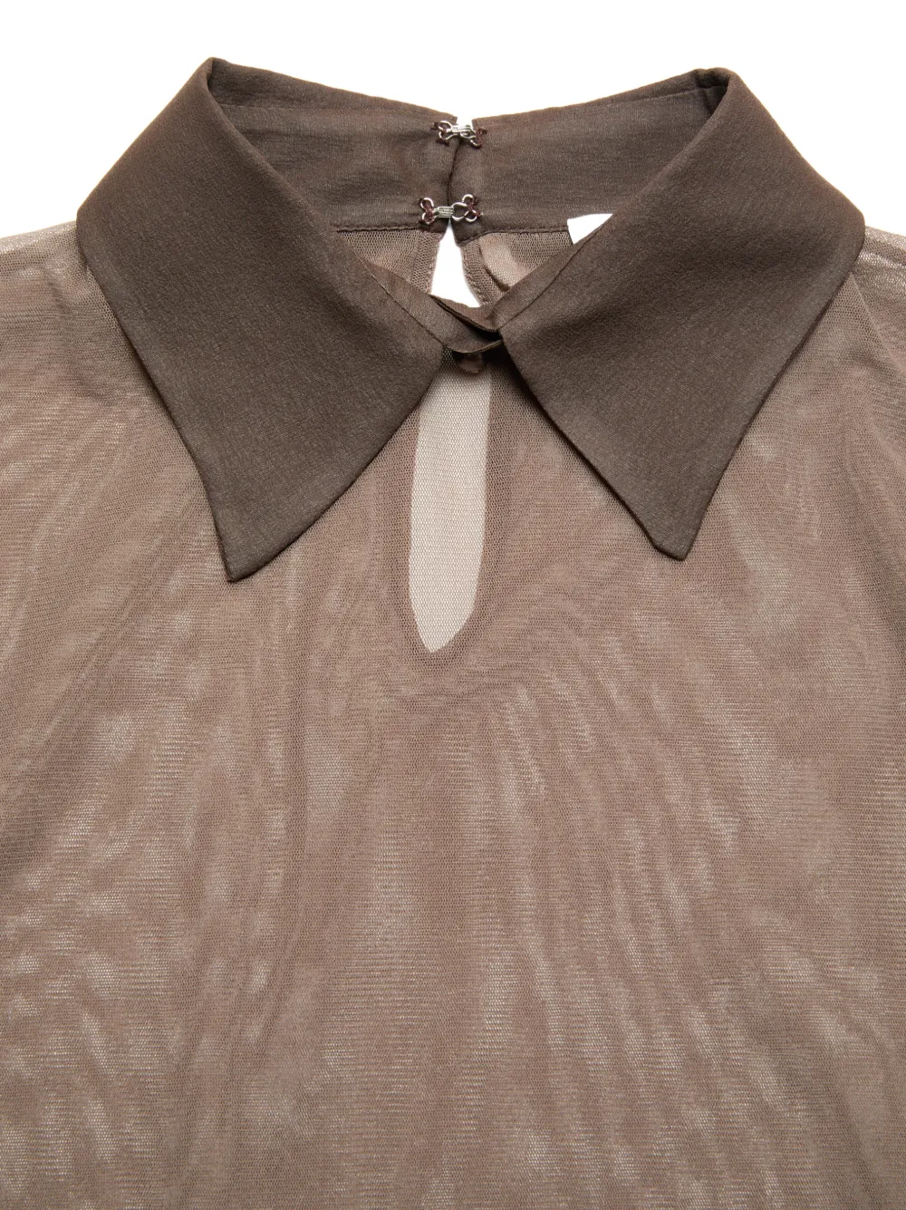 Acne Studios Doorzichtige nylon blouse Bruin