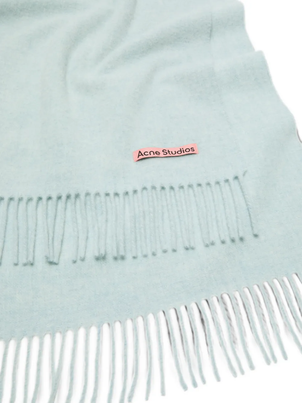 Acne Studios Wollen sjaal met franje Blauw