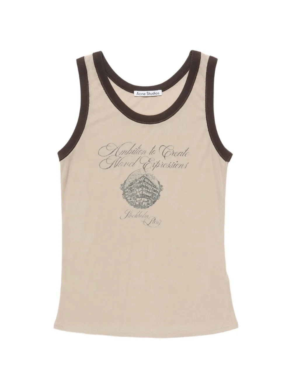 Acne Studios ribbed tank top - Toni neutri
