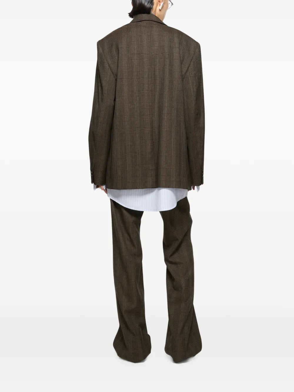 Acne Studios Gelaagd wollen colbert Bruin
