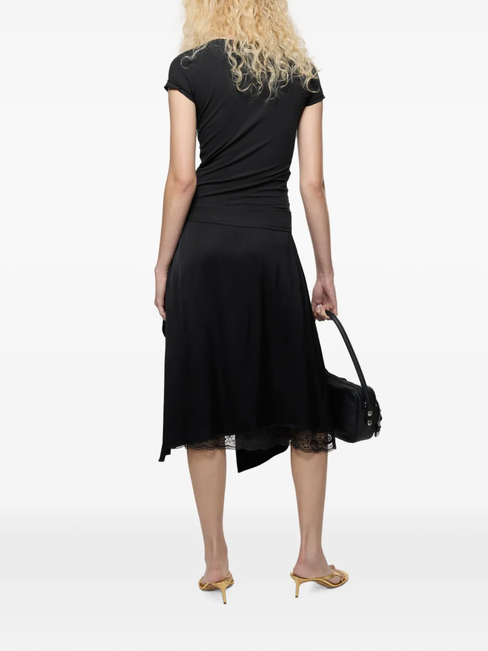Acne Studios T-shirt met strikdetail Zwart