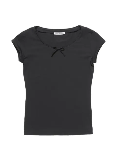 Acne Studios bow-detail cap-sleeve T-shirt