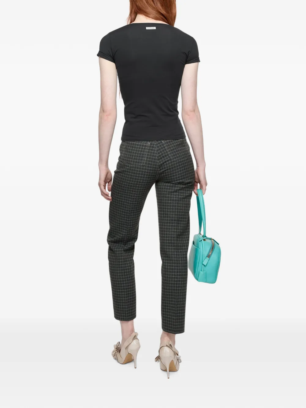 Acne Studios Jersey T-shirt with Bow in Black, view 3