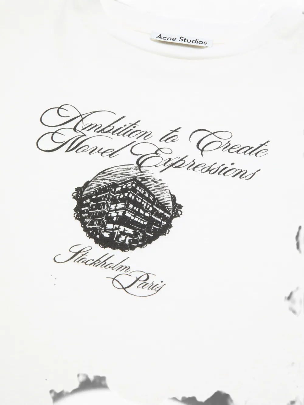 Acne Studios Grafisch jersey T-shirt Wit