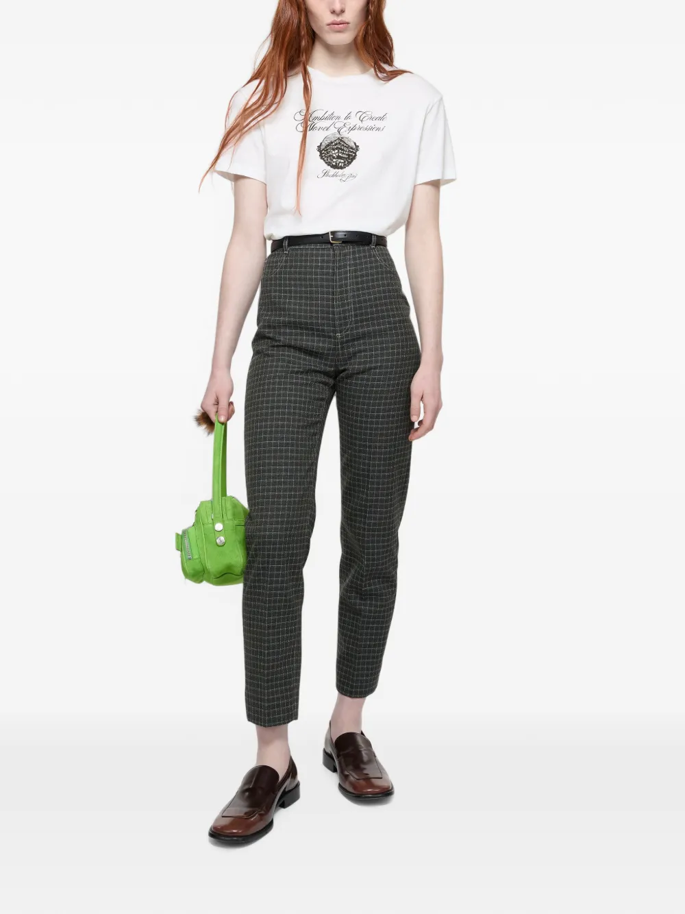 Acne Studios Grafisch jersey T-shirt Wit