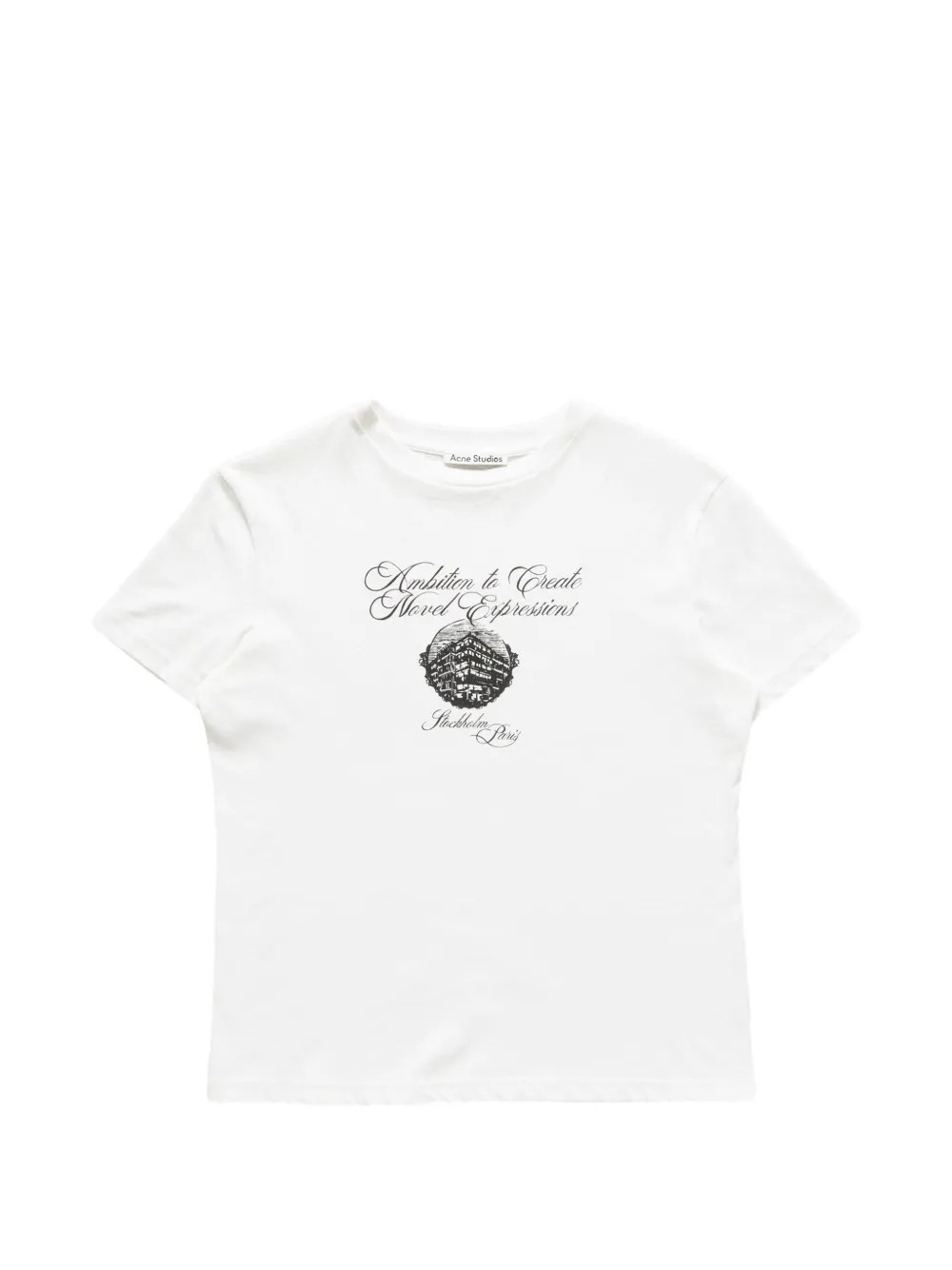 Acne Studios Graphic Jersey T-shirt In White