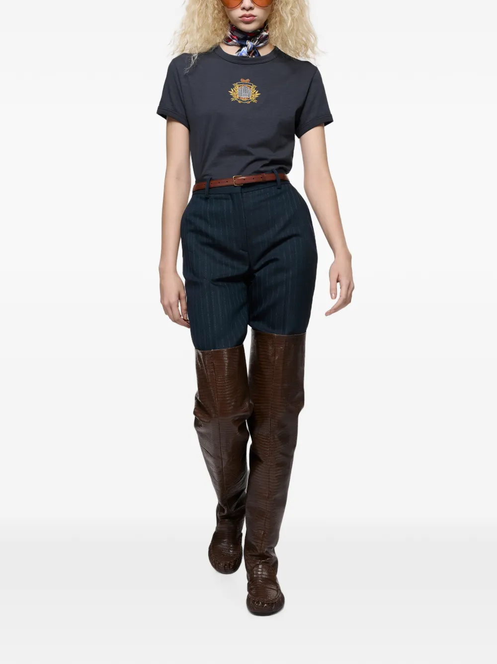 Acne Studios T-shirt met logo Blauw