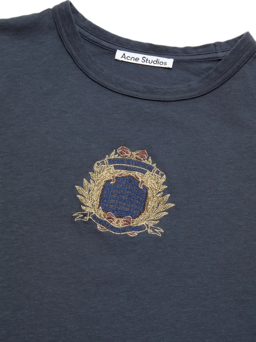 Acne Studios T-shirt met logo Blauw