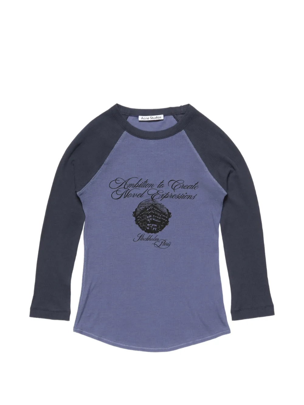 Acne Studios jersey T-shirt with logo - Blau