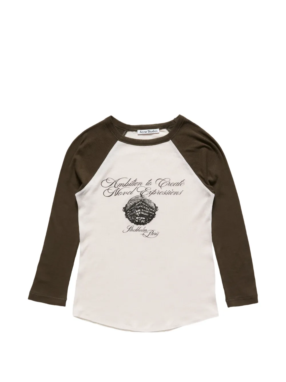 Acne Studios jersey T-shirt with logo - Nude