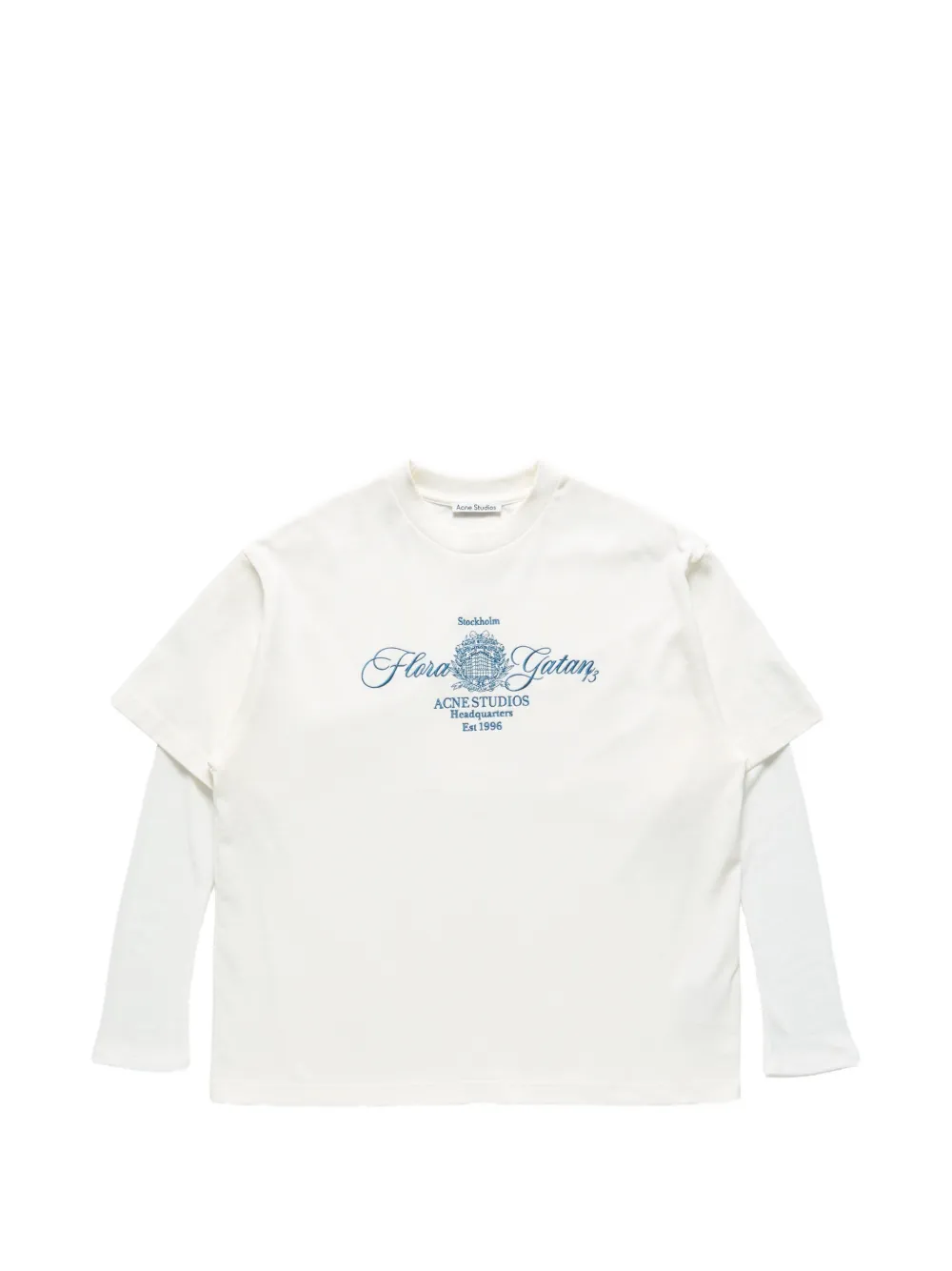 Acne Studios embroidered T-shirt - Toni neutri