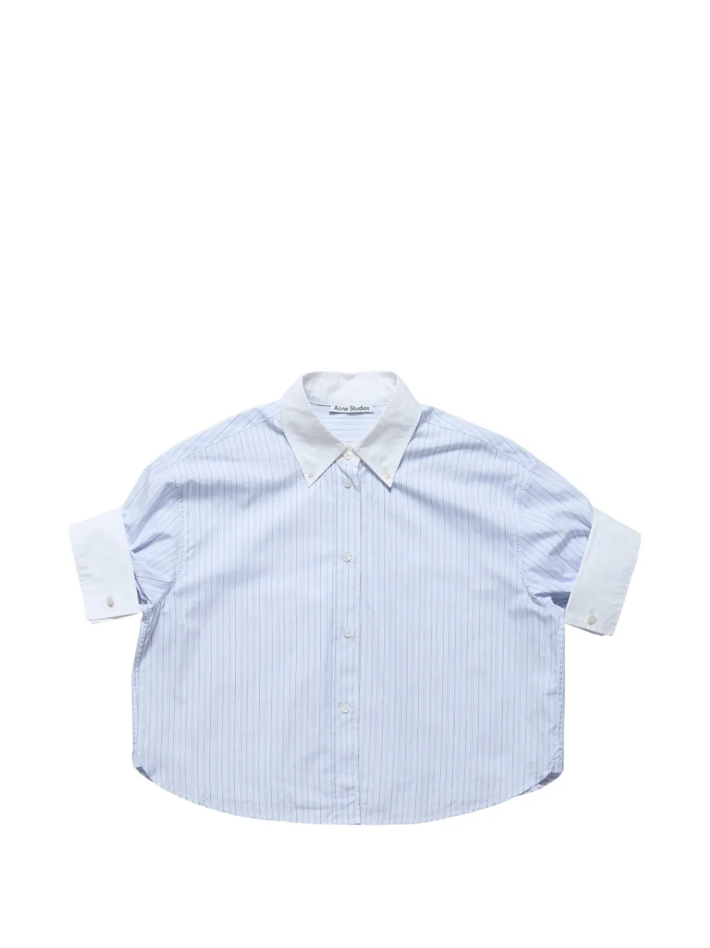 Acne Studios pinstriped-pattern button-down shirt - Blu