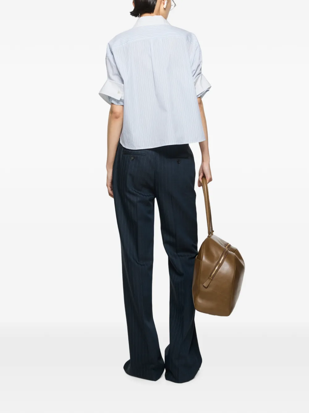 Acne Studios Button-down blouse met krijtstreep Blauw