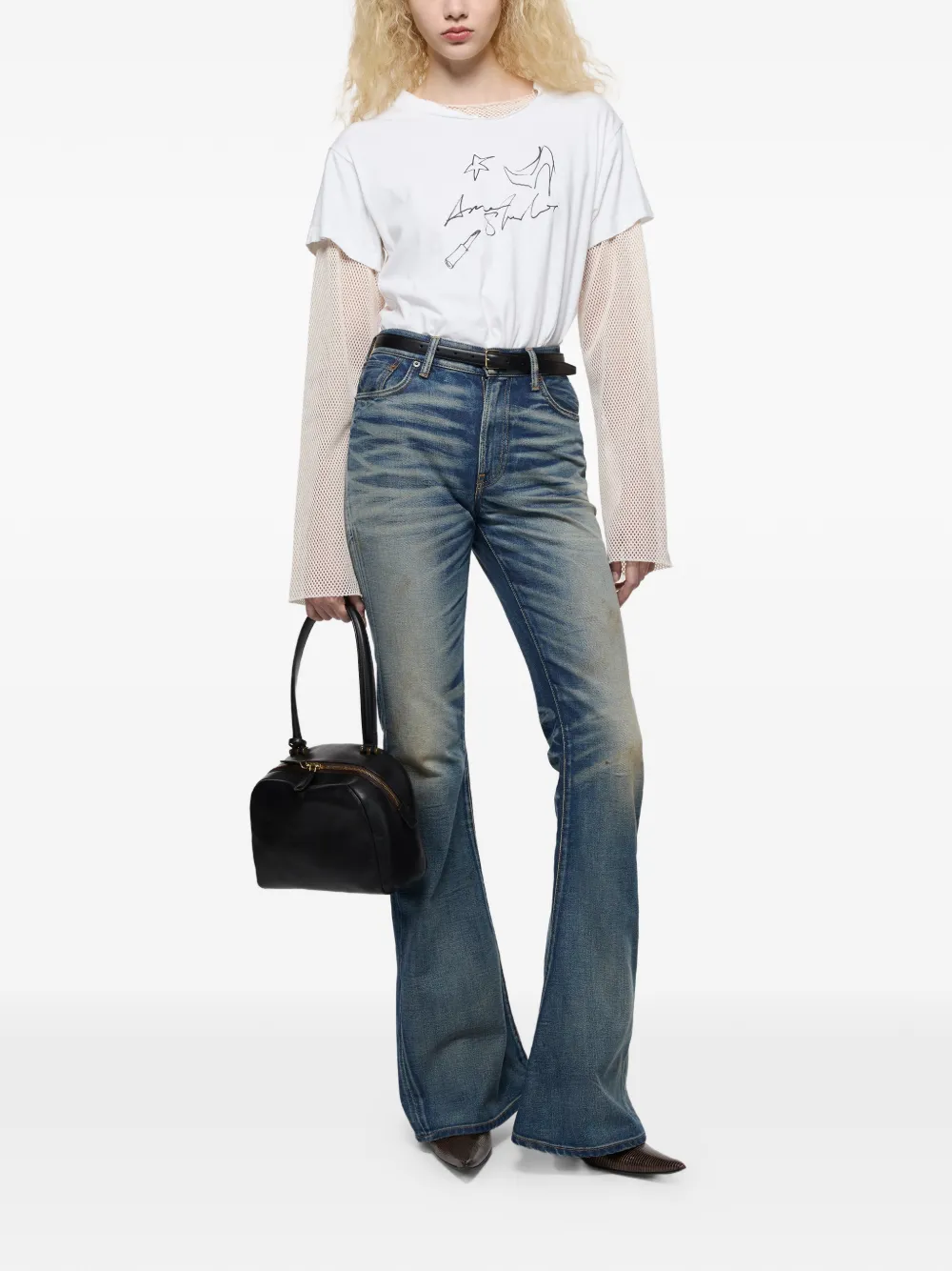  Acne Studios Sudadera Con Estampado Gráfico - Blanco 