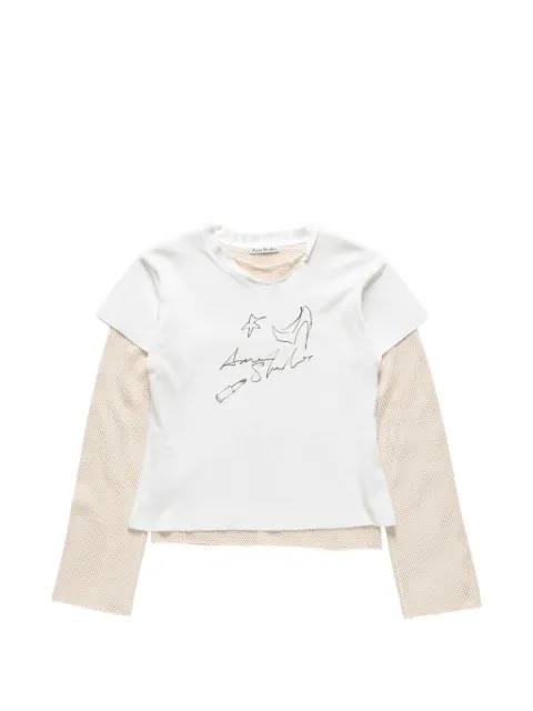 Acne Studios layered graphic-print T-shirt