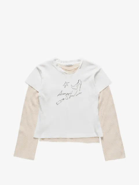 Acne Studios layered graphic-print T-shirt