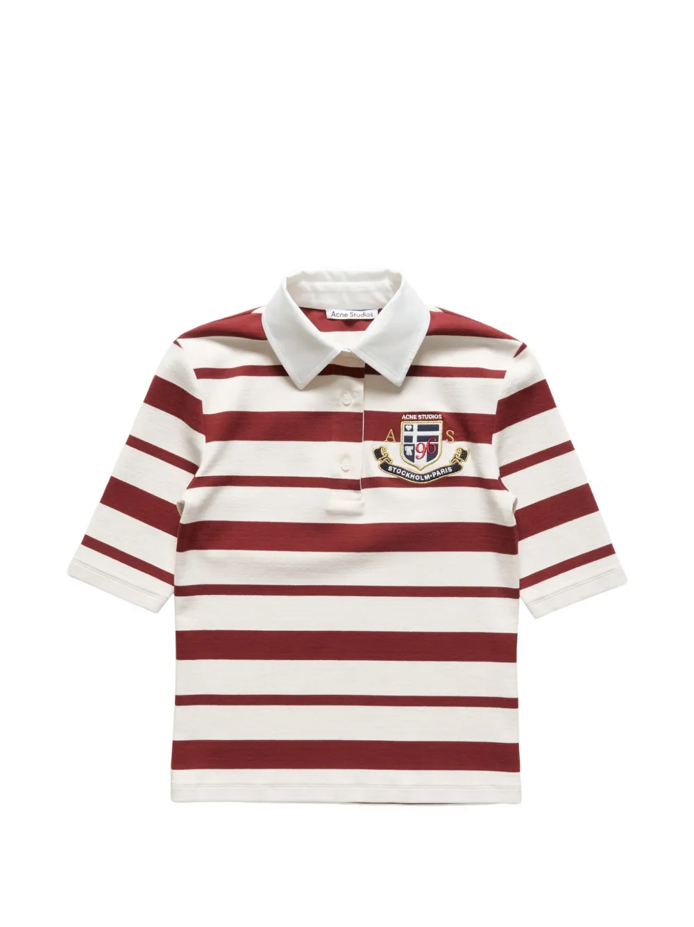 Acne Studios Polo a righe - Rosso