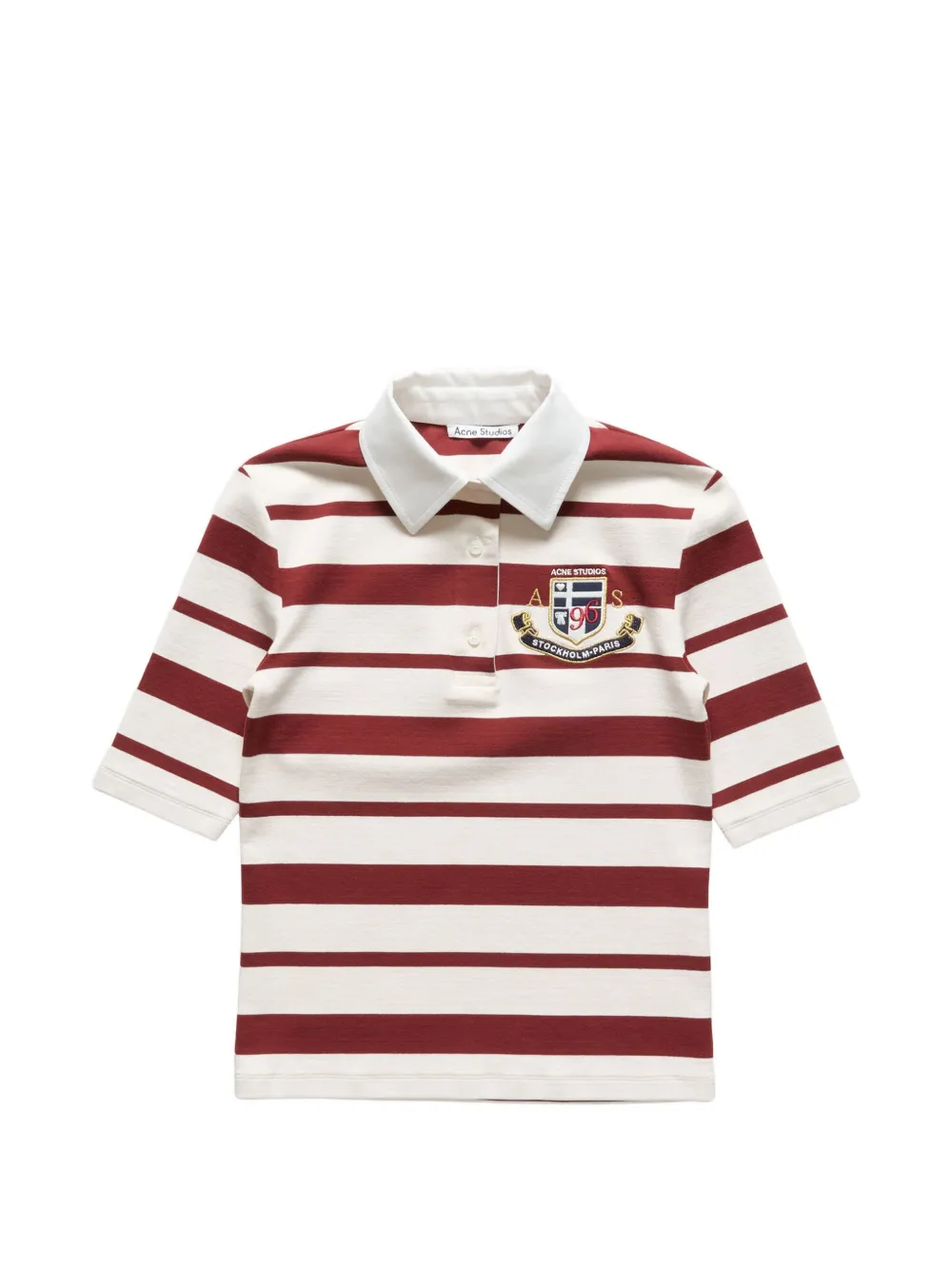 Acne Studios Polo a righe - Rosso