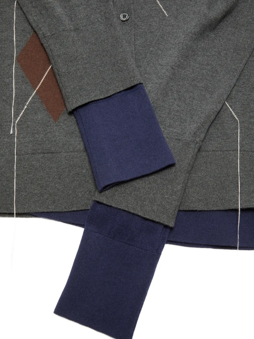 Acne Studios Double-layered Cardigan in Grey, view 3