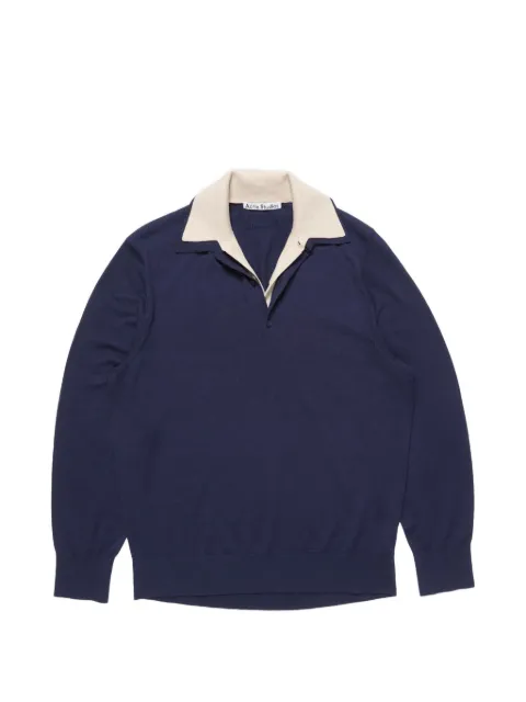 Acne Studios jersey con cuello en contraste