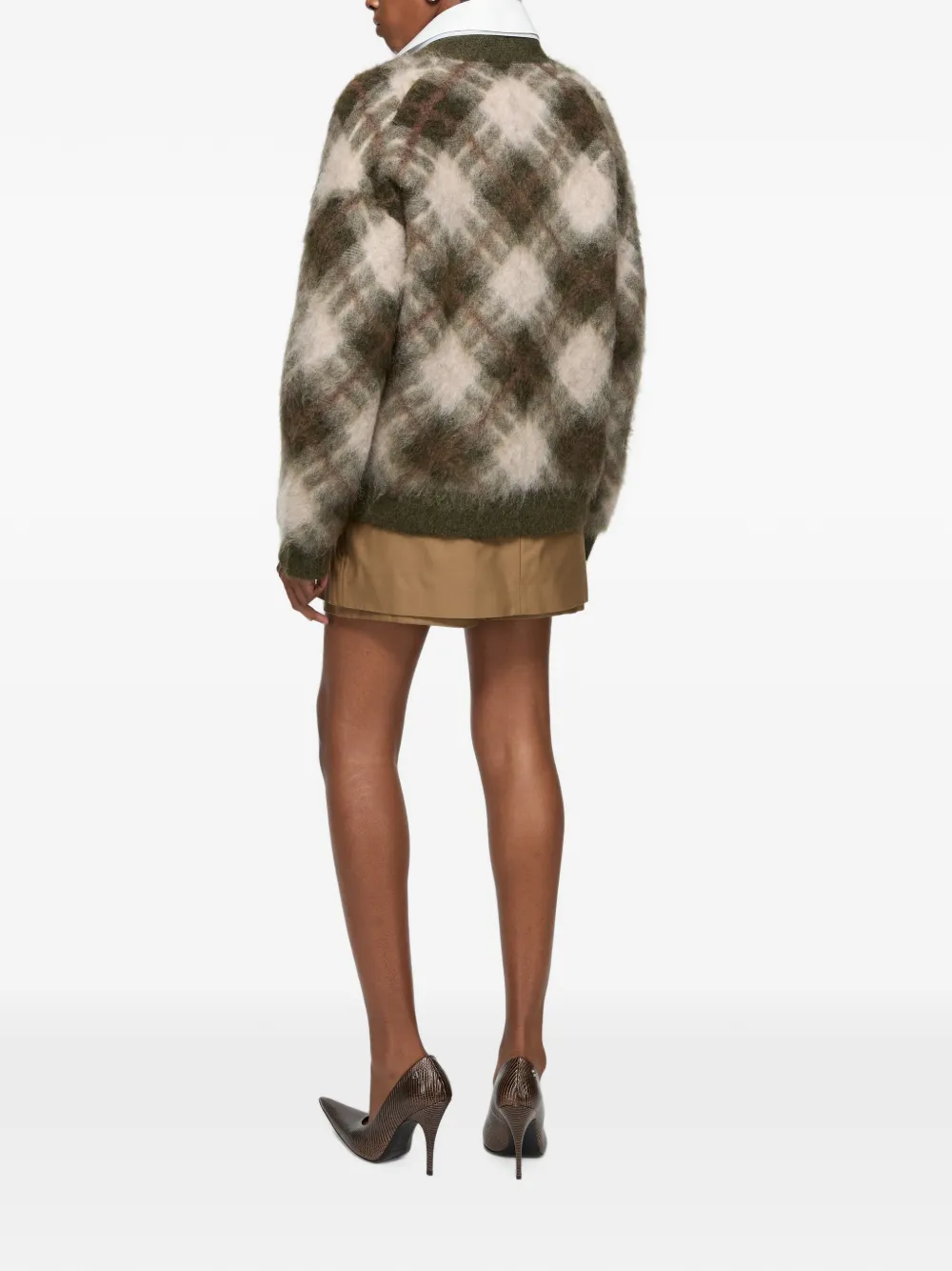 Acne Studios Mohair vest met V-hals Groen