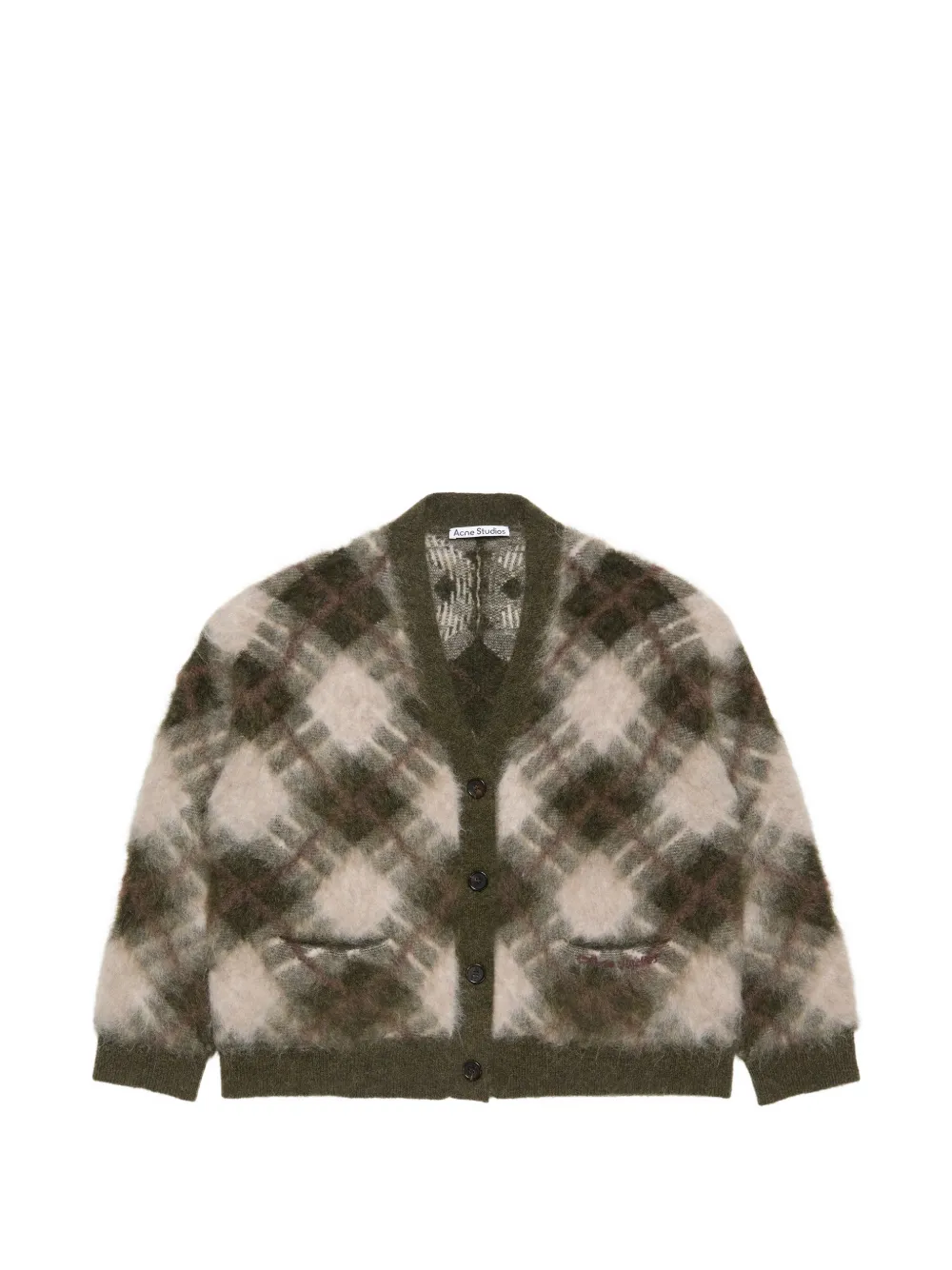 Acne Studios mohair v-neck cardigan - Verde