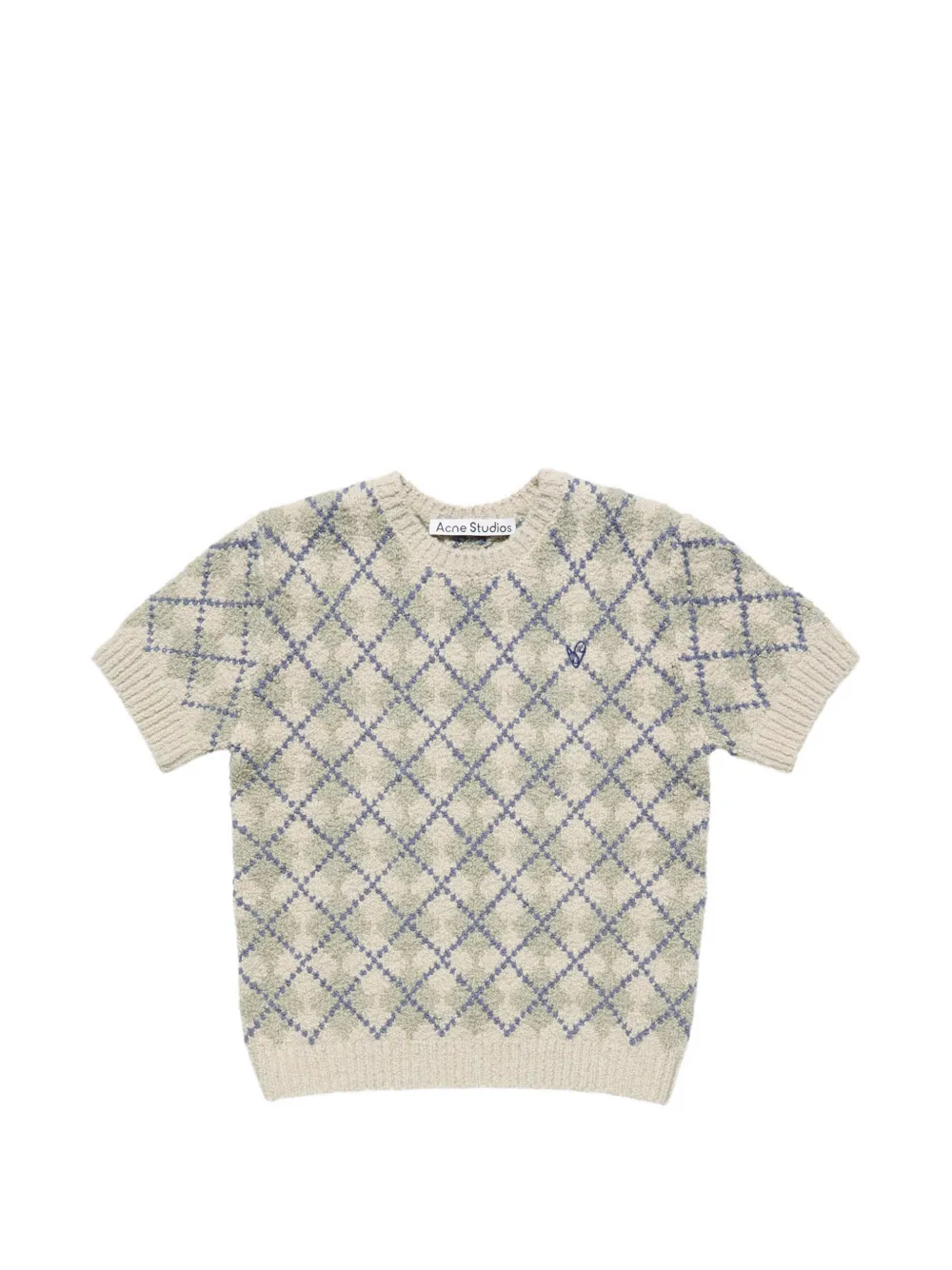 Acne Studios bouclé argyle knit sweater - Toni neutri
