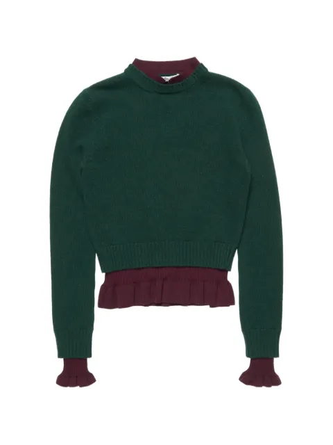 Acne Studios ruffled layered-effect sweater