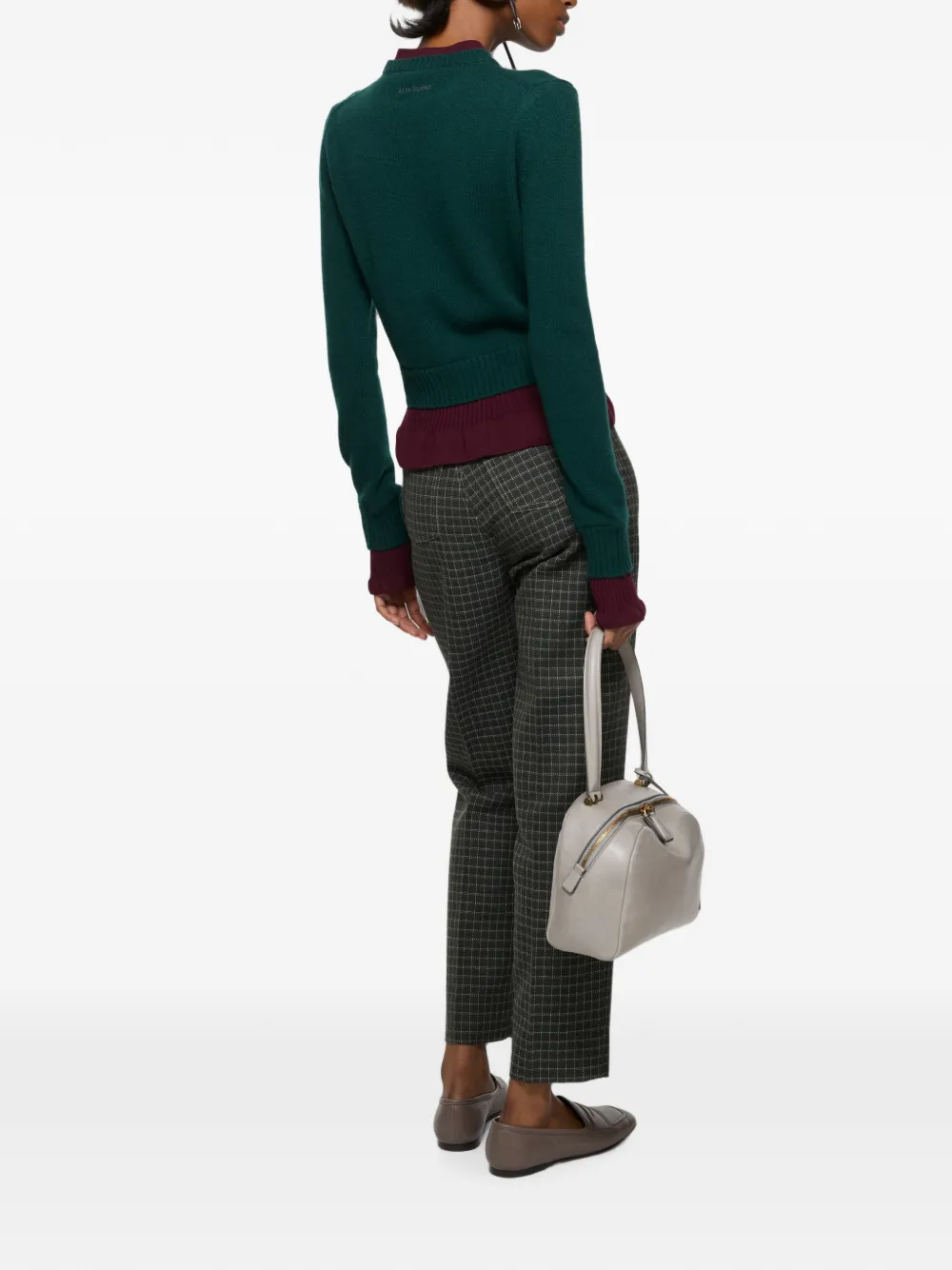 Acne Studios Trui met gelaagd effect en ruches Groen